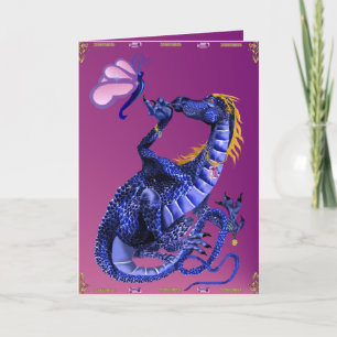 Blue Dragon en Butterfly Kaart