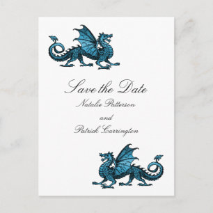 Blue Dragon Enregistrer la carte postale Date