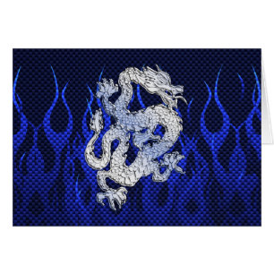 Blue Dragon in Chrome Carbon racing vlammen