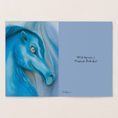 Blue Dragon Pastel Artwork Birthday Folie Kaarten (Binnen)
