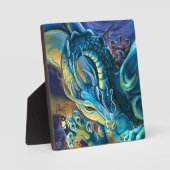 Blue Dragon Rider Fotoplaat (Voorkant)