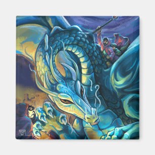 Blue Dragon Rider Magneet