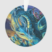 Blue Dragon Rider Ornament (voorkant)