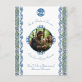 Blue Dragon RSVP Keltische bruiloft uitnodiging (Voorkant)