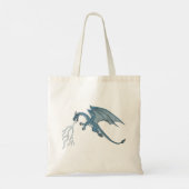 Blue Dragon Spitting Lightning Tote Bag (Achterkant)