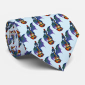 Blue Dragon Sunburst gitaarmuziek Stropdas (Opgerold)