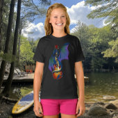 Blue Dragon Sunburst gitaarmuziek T-shirt