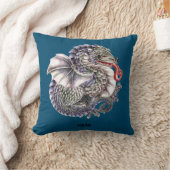 Blue Dragon Throw Cushion Kussen (Deken)