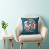 Blue Dragon Throw Cushion Kussen (Stoel)