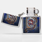 Blue Dragon Zippo Lighter (Geopend)