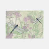 Blue Dragonflies Fleece Blanket Deken (Voorkant (Horizontaal))