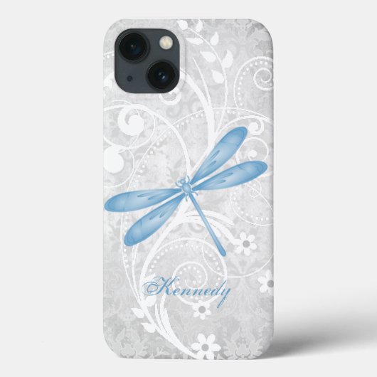 Blue Dragonfly - Aangepaste Hoesje-Mate iPhone-dra Case-Mate iPhone Case (Achterkant)
