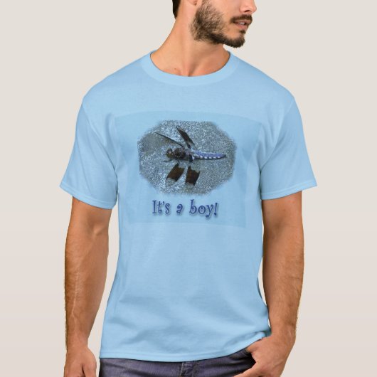 Blue Dragonfly C'est un garçon ! T-shirt (Devant)