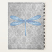 Blue Dragonfly Damask Planner (Achterkant)