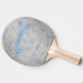 Blue Dragonfly Damask Tafeltennisbatje (Zijkant)