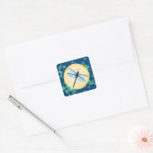 Blue Dragonfly met bladeren Stickers (Envelop)
