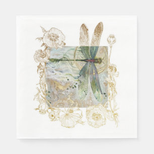 Blue Dragonfly Napkin Servet