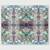 Blue Dragonfly op de  afbeelding van de vijver Cadeaupapier (Vlak)