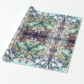 Blue Dragonfly op de  afbeelding van de vijver Cadeaupapier (Uitgerold)