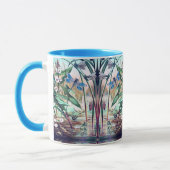 Blue Dragonfly op de  afbeelding van de vijver Mok (Links)