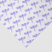 Blue Dragonfly Pastel Kinder Cute Pattern Baby Boy Tissuepapier (Detail)