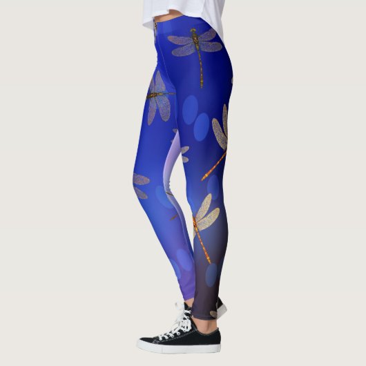 Blue Dragonfly Pattern Leggings (Links)