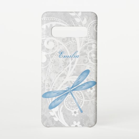 Blue Dragonfly personaliseer het Hoesje van Samsun Samsung Galaxy Hoesje (Achterkant)