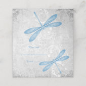 Blue Dragonfly Reception Place Card (Buitenkant ongevouwen)