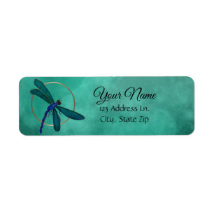 Blue Dragonfly Return Label