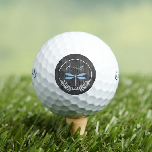 Blue Dragonfly Rustic Golf Balls Golfballen (Insitu Shirt)