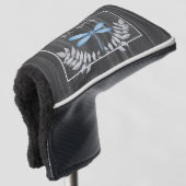 Blue Dragonfly Rustic Golf Head Hoesje Golfheadcover (3/4 voorkant)