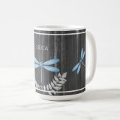 Blue Dragonfly Rustic Personal Coffee Mok (Voorkant rechts)