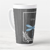 Blue Dragonfly Rustic Personal latte Mok (Linkerhoek)