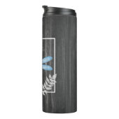Blue Dragonfly Rustic Personalized Thermal Tumbler Thermosbeker (Geroteerd rechts)