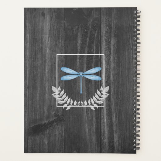 Blue Dragonfly Rustic Planner (Achterkant)