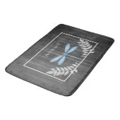 Blue Dragonfly Rustic Specialized Bath Mat (Gekanteld)