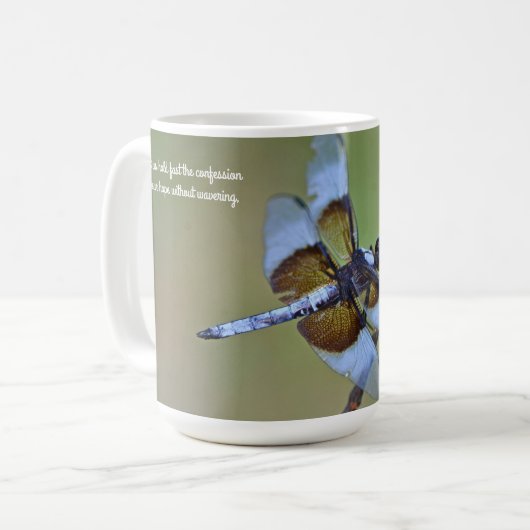 Blue Dragonfly Scripts Mok Cup (Voorkant links)