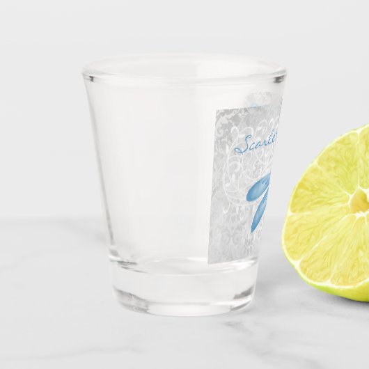 Blue Dragonfly, speciaal ontworpen schotglas Shot Glas (Links)