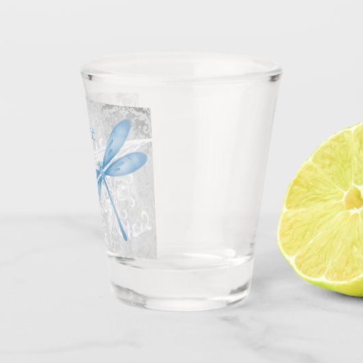 Blue Dragonfly, speciaal ontworpen schotglas Shot Glas (Rechts)