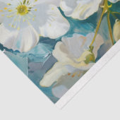 Blue Dragonfly Witte Bloesems Decoupage Tissuepapier (Detail)