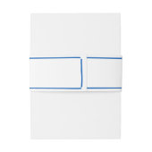 Blue Drawn Together Hearts Wedding Uitnodigingen Wikkel (Achterkant Voorbeeld)