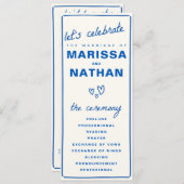 Blue Drawn Together huwelijksprogramma Programma (Voorkant / Achterkant)