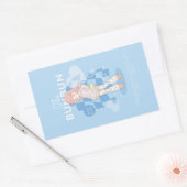 Blue Dream Roze Rechthoekige Sticker (Envelop)