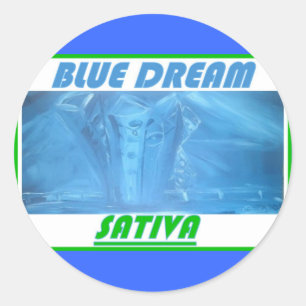 BLUE DREAM SATIVA RONDE STICKER
