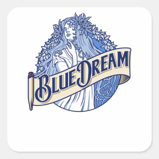 Blue Dream Vierkante Sticker (Voorkant)