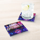 Blue Dreamer Glazen Onderzetter (Schuin)