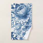 Blue Dreams | Floral Watercolor Chinoiserie (Serviette à main)