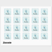 Blue Dreamweaver Stylish Boho Design Bedankt Vierkante Sticker (Vel)