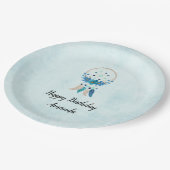 Blue Dreamweaver Stylish Boho Design Birthday Papieren Bordje (Gekanteld)