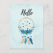 Blue Dreamweaver Stylish Boho Design Briefkaart (Voorkant)